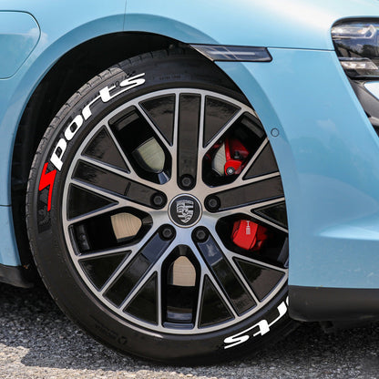 SPORTS series car tire letter sticker DIY sticker personalized modification sticker 3D three-dimensional all-in-ode tire sticker