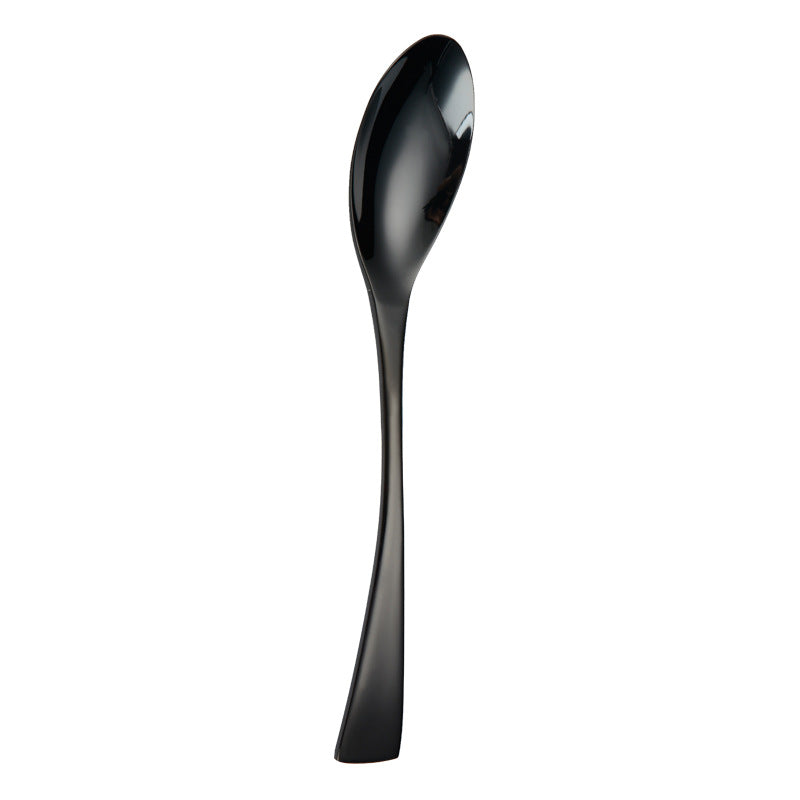 Portugal Titanium Black Stainless Steel Western Cutlery Set for Hotel and Restaurant Knife Fork Spoon Suite Factory Wholesale