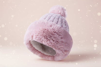 Women’s Winter Princess Mongolian Hat – Warm Plush Fur Fashion Hat