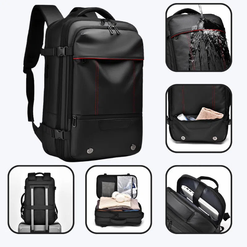 Men's Backpack Business Travel Backpack Large Capacity Expansion Multifunctional Vacuum Compression Backpack for Men