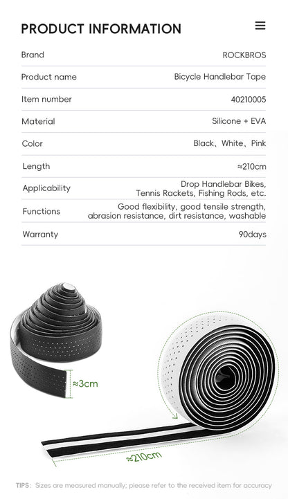 ROCKBROS Road Bike Handlebar Tape Eva Non-slip Shockproof