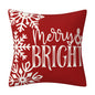 Christmas Snowman Pillow Cover, Big Red Snowman Printed Cushion Cover, Decorative Sofa Cover, Home Furnishings
