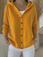 Women’s Button-Down Hoodie Cardigan Sweater Coat