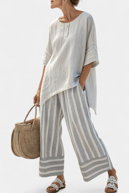 Women’s Beach Vacation Two Piece Set – Loose Summer Outfit