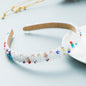 Hair Hoop Hand-woven Beaded Headband Female Baroque Sponge Hair Bundle Korean Face Wash Hair Accessories