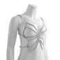 Minimalist party butterfly corset chain women's body chain imitation pearl tassel waist chain shoulder chain jewelry