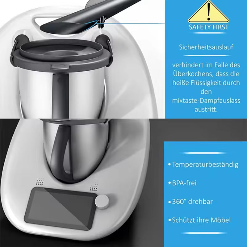 Steam Diverter for Thermomix TM5/TM6 pressure cookers. It's an air - guided, anti - scald steam relief tool for exhaust pipes.