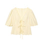 Elegant Solid Color Bubble Sleeve Blouse and Long Pants  Style Fashion Casual Loose Fit