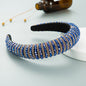 Hair Hoop Hand-woven Beaded Head Hoop Female Baroque Sponge Hair Bundle Korean Face Wash Hair Accessories
