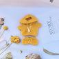 17cm Vinyl Macaron Plush Keychain Pulling Cloth Pendant Labubu Doll for Hoodie Pants Set
