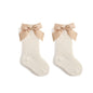 Children's Socks Combed Cotton Girl Baby Bow Princess Socks Hollow Mesh Dance Socks