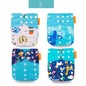 Happy Flute Cloth Diapers for Children Adjustable Wet/Dry Bag Waterproof Babies Diapers Ecological Backpack Reusable 4 pcs/set