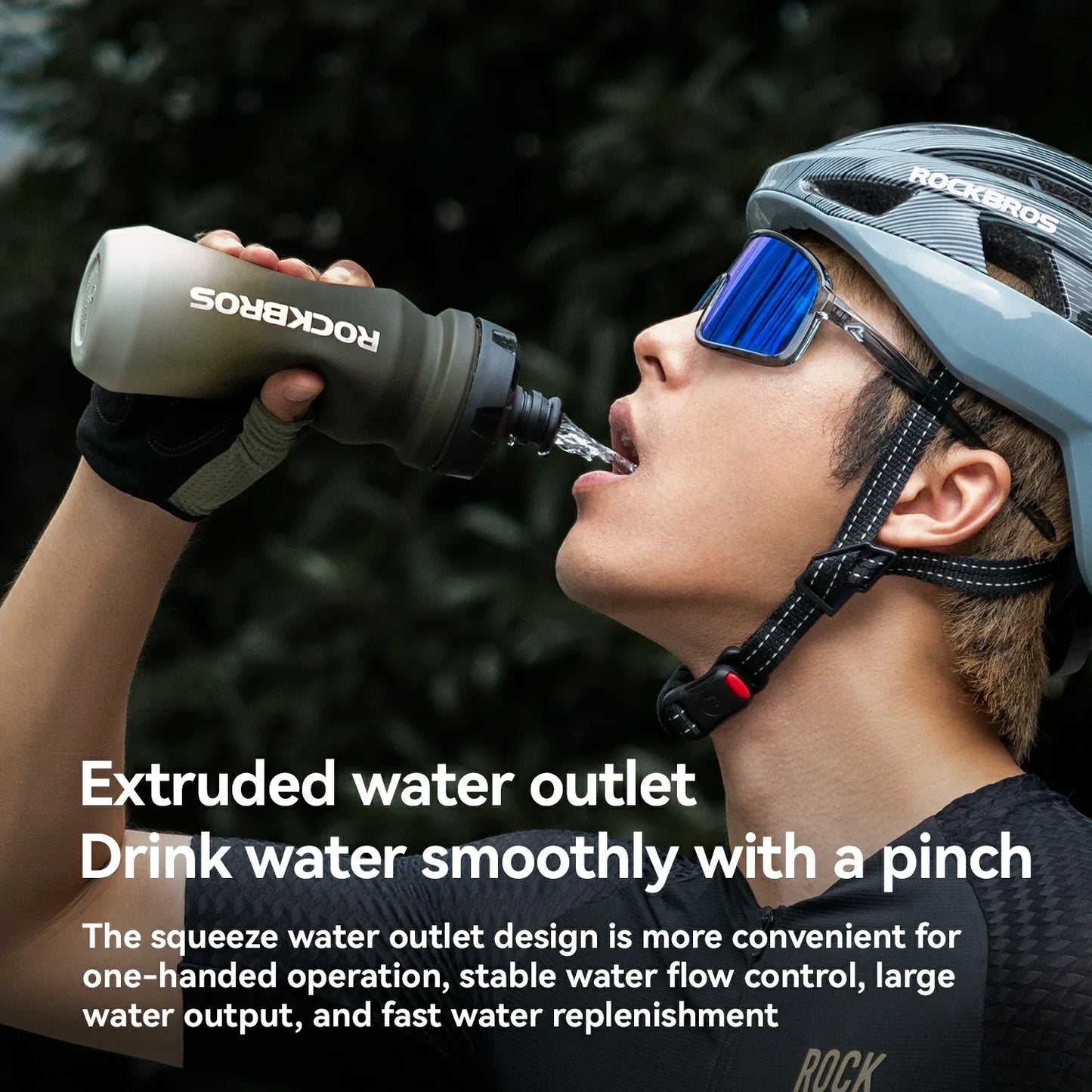 Skin-Feeling Bike Bottle with Pull-Top Lid – Lightweight Leakproof 600/750ml