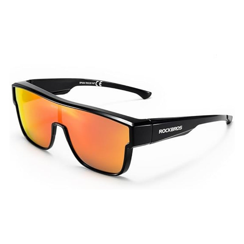 ROCKBROS Polarized Fit Over Glasses UV400 Sunglasses Wrap Around for Men Women