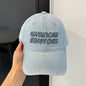 American Retro Washed Denim Peaked Cap — Korean Style Vintage Baseball Hat