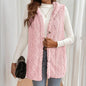 Women's Textured Sleeveless Hooded Vest
