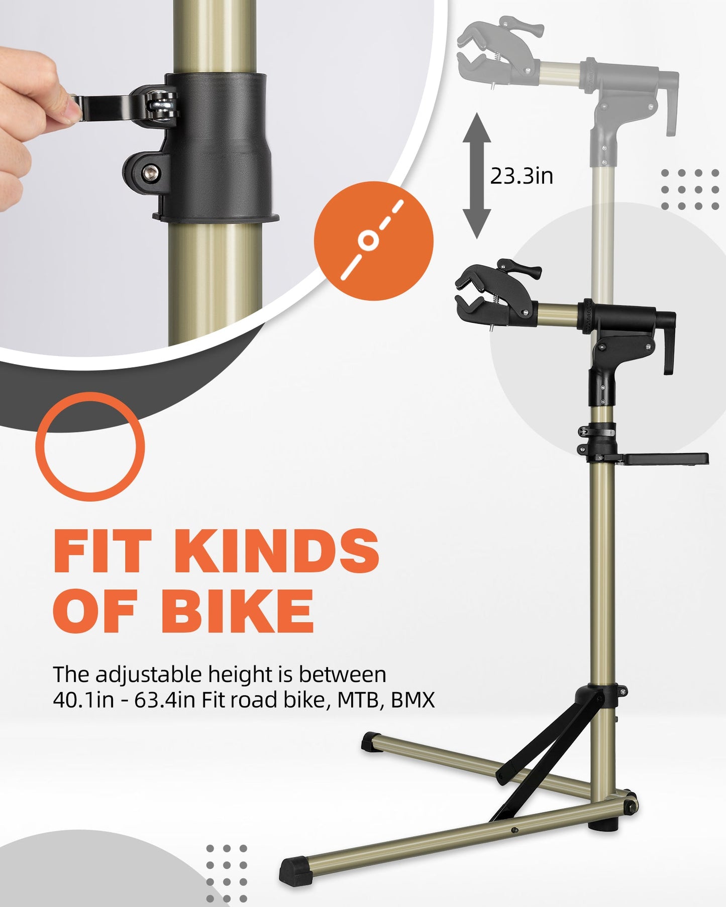 ROCKBROS Bike Repair Stand 65 lbs Capacity for Home Mechanic Maintenance