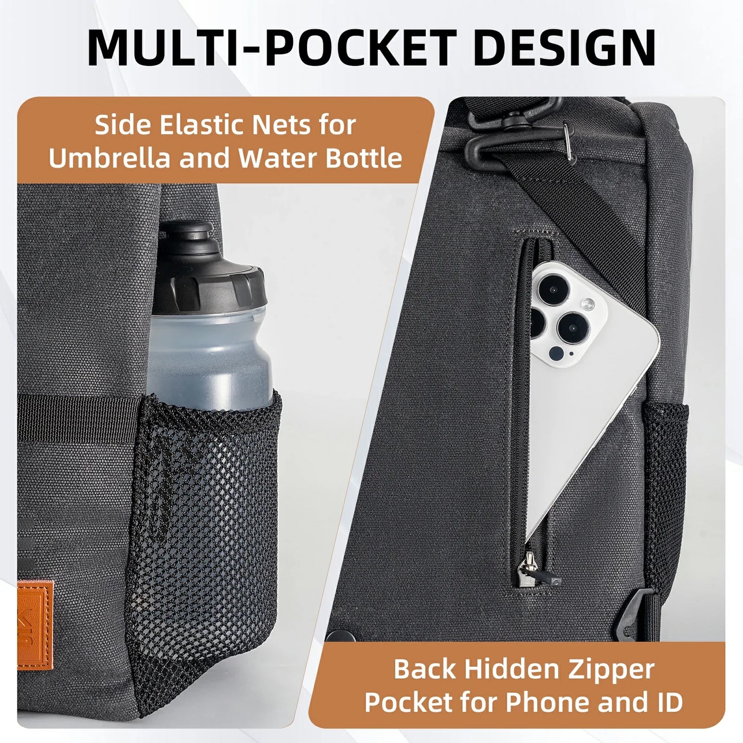 ROCKBROS Bike Handlebar Folding Bike Bag Bike Accessories Bike Storage 8L-10L