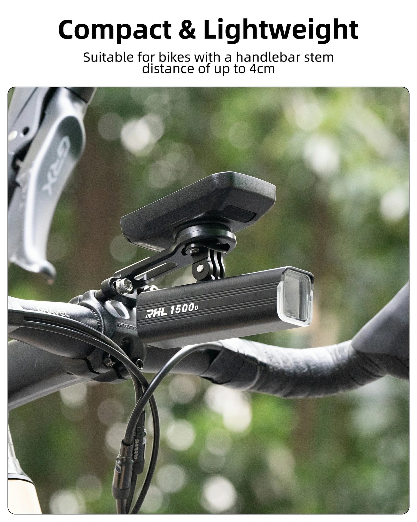 ROCKBROS Bike Computer Mount Out-Front Aluminum Integrated Bicycle Cycling Computer Mount