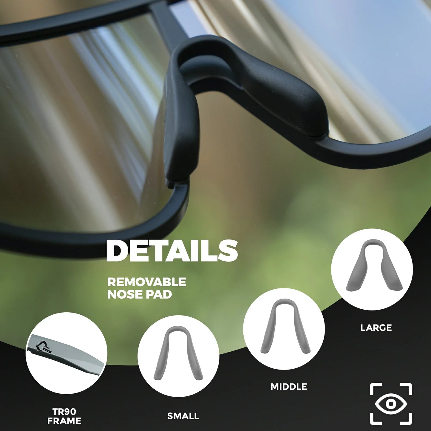 ROCKBROS Cycling Sunglasses Photochromic Polarized Sports Glasses UV400 Unisex