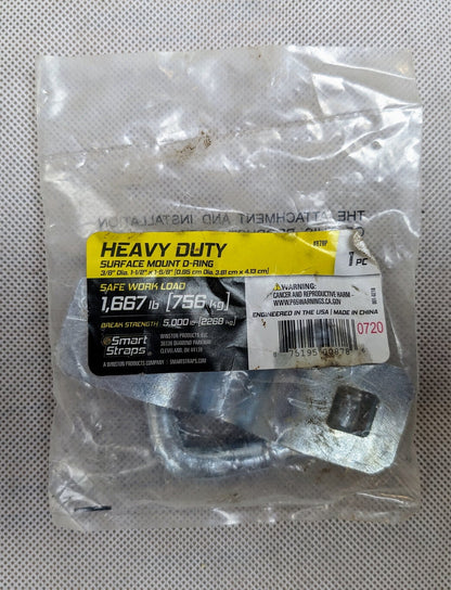 Steel Heavy-Duty Surface Mount D-Ring for Trailer Decks Floors