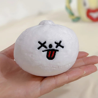Pet Plush Bun Sound Biting Small Steamed Bun Durable Slow Feeding Hide Food Intelligent Sniffing