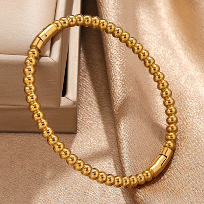 Fashion bamboo titanium steel bracelet female summer niche cold style ins stainless steel retro bamboo jewelry