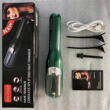 Fully automatic hair clipper, hair splitting and trimming device, multifunctional electric women's 2-in-1 trimming and cutting d