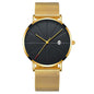 Simple Men's Watch Stainless Steel Mesh Band Watches Classic Quartz Date Wristwatch Casual Luxury Masculino Relogios