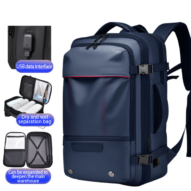 Men's Backpack Business Travel Backpack Large Capacity Expansion Multifunctional Vacuum Compression Backpack for Men