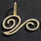 Hip hop accessories grass letter pendant melon seed buckle Cuban chain accessory