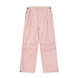 Wrinkled Casual Straight Cargo Pants Men's American Loose Solid Color Thin Sports Drawstring Cuffed Long Trousers