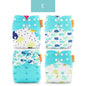 Happy Flute Cloth Diapers for Children Adjustable Wet/Dry Bag Waterproof Babies Diapers Ecological Backpack Reusable 4 pcs/set