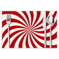 Christmas placemat red candy striped printed table mat holiday table decoration insulated mat coaster