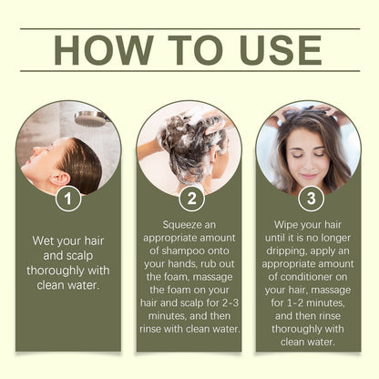 Rosemary Shampoo Set Anti-Dandruff Oil Control Shampoo Retain Fragrance Moisturizing Conditioner Refreshing Hair