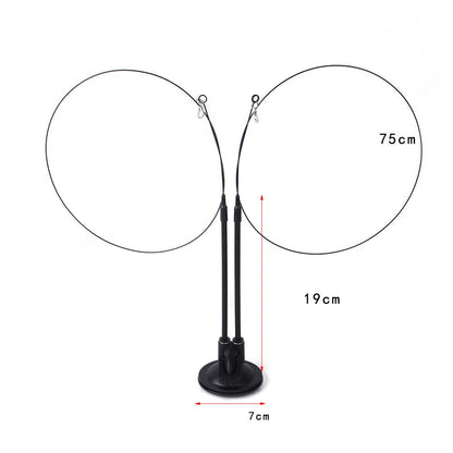 Suction cup cat toy stick that can be attached and held with steel wire multi head interchangeable cat toy and pet supplies
