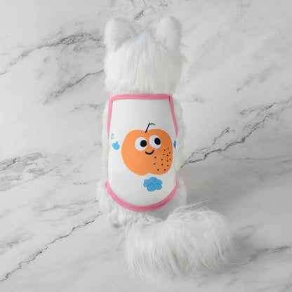 Pet supplies pet clothes cute fruit camisoles tank tops breathable pet sunscreen mosquito and insect repellent products
