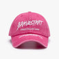 Fashionable Outdoor Versatile Curved Brim Letter Embroidery Men's Flat Tongue Hat Show Face Small Washed Women's Simple Baseball Hat Fashion
