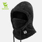 Qunature Thermal Fleece Helmet Liner – Windproof Balaclava Hood for Skiing and Winter Sports