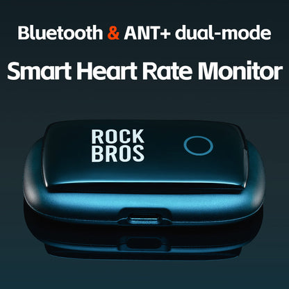 ROCKBROS Waterproof Heart Rate Monitor Chest Strap Rechargeable Bluetooth ANT+