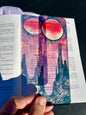 Blood Moon - Crimson Rise Bookmark  – Dark Fantasy Art for Epic Readers, Red Moon