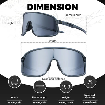 ROCKBROS Cycling Sunglasses Photochromic Polarized Sports Glasses UV400 Unisex