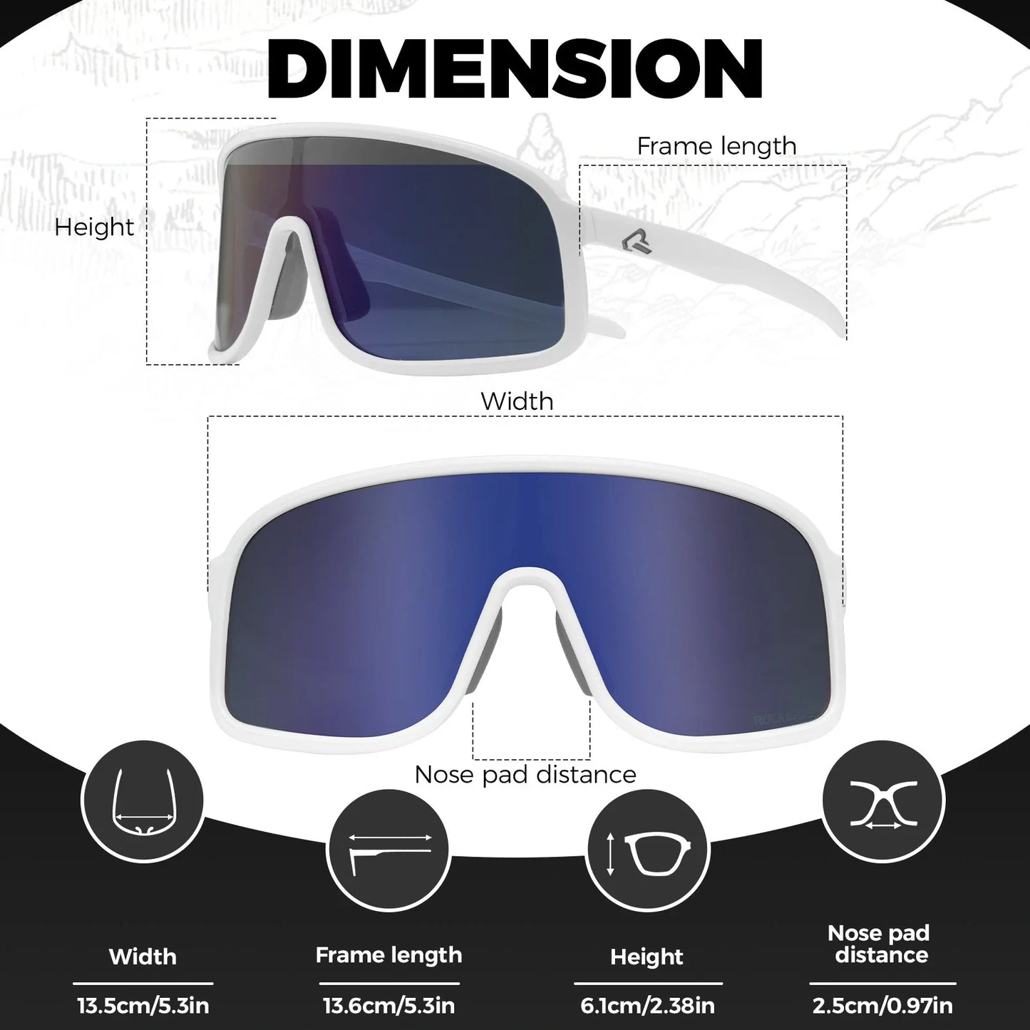 ROCKBROS Cycling Sunglasses Photochromic Polarized Sports Glasses UV400 Unisex