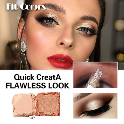 Fit Colors 12-Color Face Comprehensive Makeup Powder Palette Matte Pearlescent Earth Color Blush Eyebrow Powder Eye Shadow