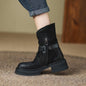 Women’s Brown Retro British-Style Ankle Boots | Autumn Winter Boots