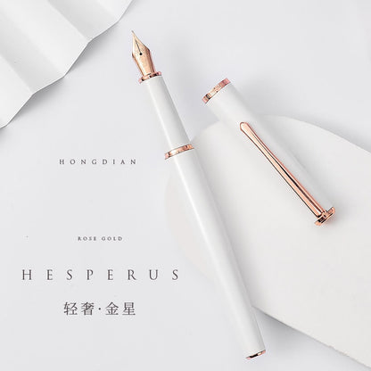 LT Hongdian 920 Rose Gold Fountain Pen Superfine/Fine nib 0.4/0.5mm Ladies Elegant And Excellent Business Office Gift Pen