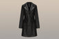 Women’s Long Leather Trench Coat – Fashion Outerwear