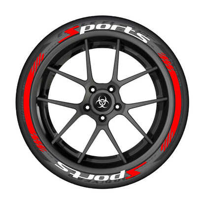 SPORTS series car tire letter sticker DIY sticker personalized modification sticker 3D three-dimensional all-in-ode tire sticker