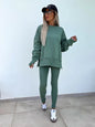 Women’s Casual Sweater Suit – Loose Split Top & Fitted Trousers Set