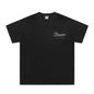 Niche High Street Floral Letter Print Short Sleeve T-Shirt INS Trendy American Summer Men's Casual Crew Neck Half Sleeve